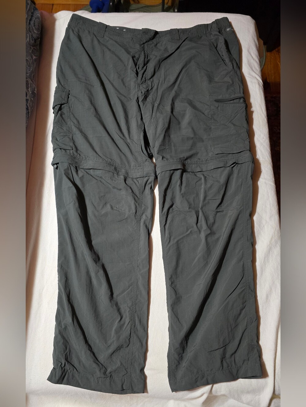 Columbia Silver Ridge Omni-Shade Convertible Hiking Pants Shorts Gray 44x32